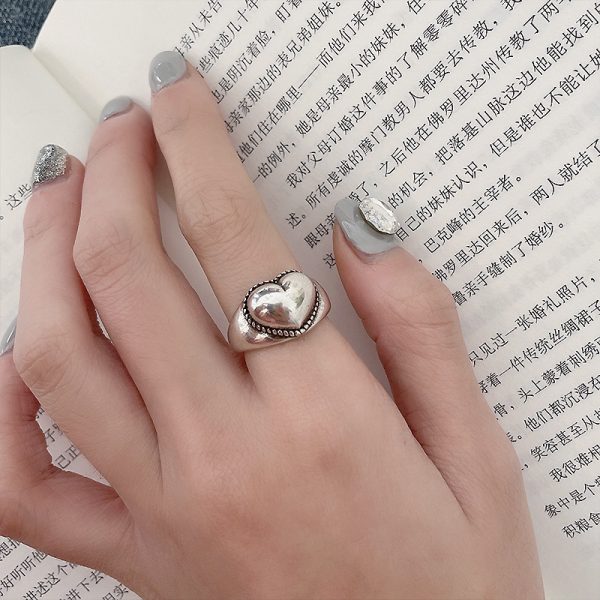 Silver Ring Non-fading Design Sense Niche Retro