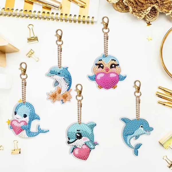 Artificial Diamond Painting Keychain 5D DIY