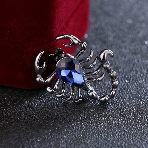 South Korea Scorpion Crystal Pin For Men And Women Korean Style All-match Corsage Brooch