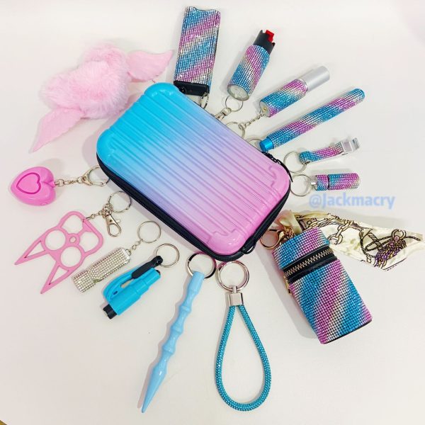 Cotton Candy Safety Keychian