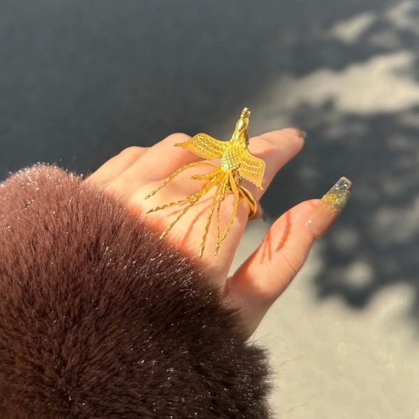 Ancient Phoenix Adjustable Mouth Lace Ring