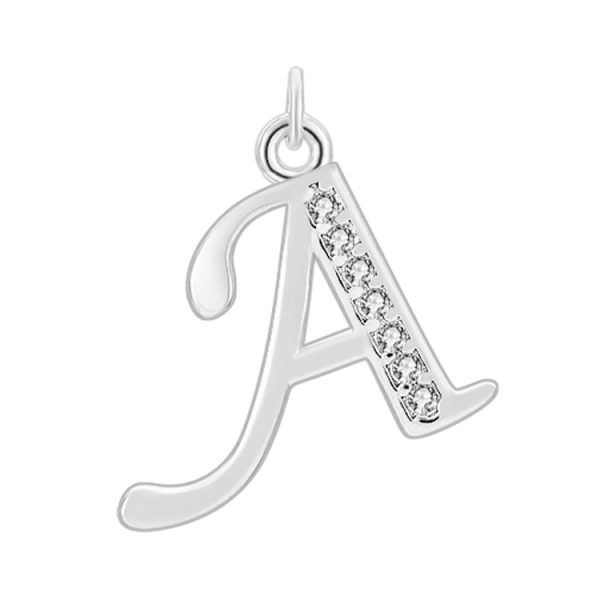 Creative Diamond-embedded Capital 26 English Letter Pendant Necklace Bracelet