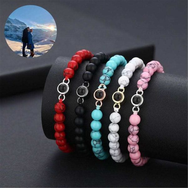 100 Languages Titanium Steel Projection Bracelet